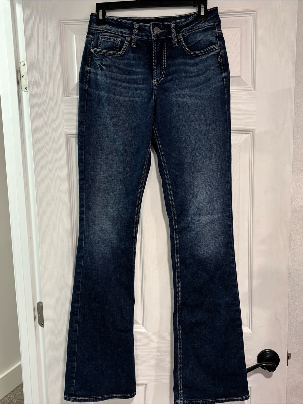 Women’s Silver Dark Blue Suki Bootcut Jeans